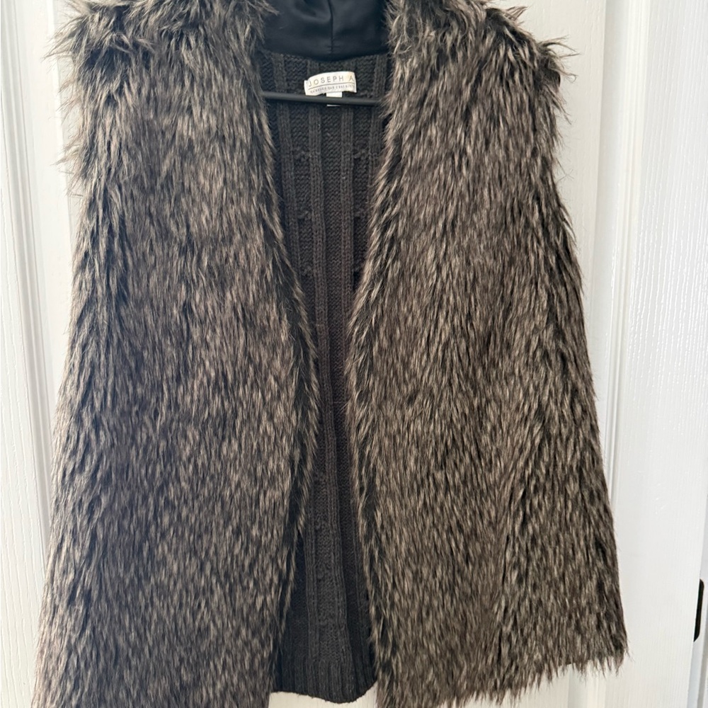 Joseph A Faux Fur Teddy Jacket in Brown